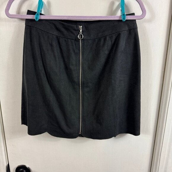Wayf gray faux suede zip up a-line skirt size S - Picture 1 of 6